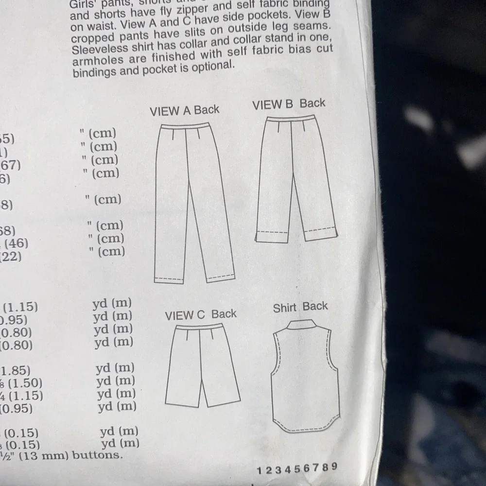 Girls KWIK SEW Sewing Pattern 2850 Pants Shorts Shirt Sizes 7-14 Uncut